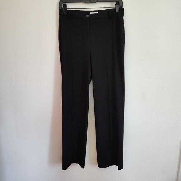 Ladies Petite SZ 4P Charter Club Black Straight-Leg Pant - Picture 1 of 5